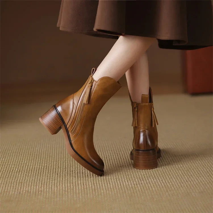 Meadow - Leather Ankle Boots