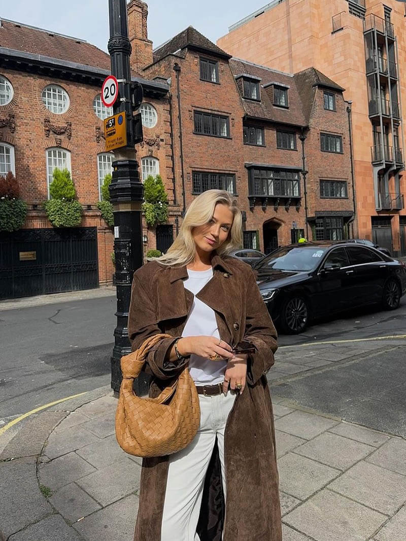 Molly - Suede trench coat