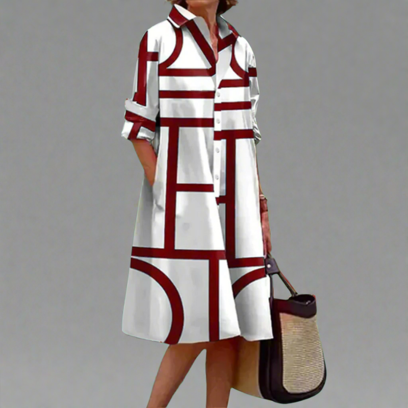 AZALIAH – LUXE MIDI DRESS WITH ELEGANT DESIGN – Charles & Nancy