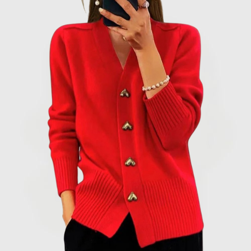 Daniela - Heart Button Cardigan