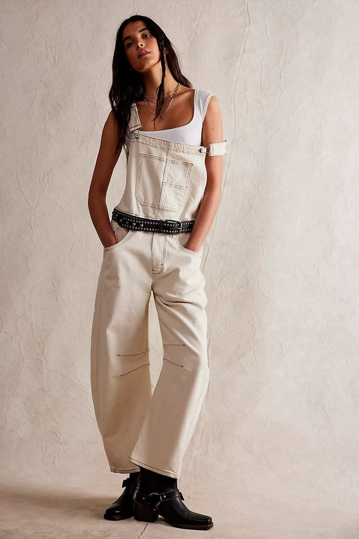 Stretch Canvas Work Dungarees for Women