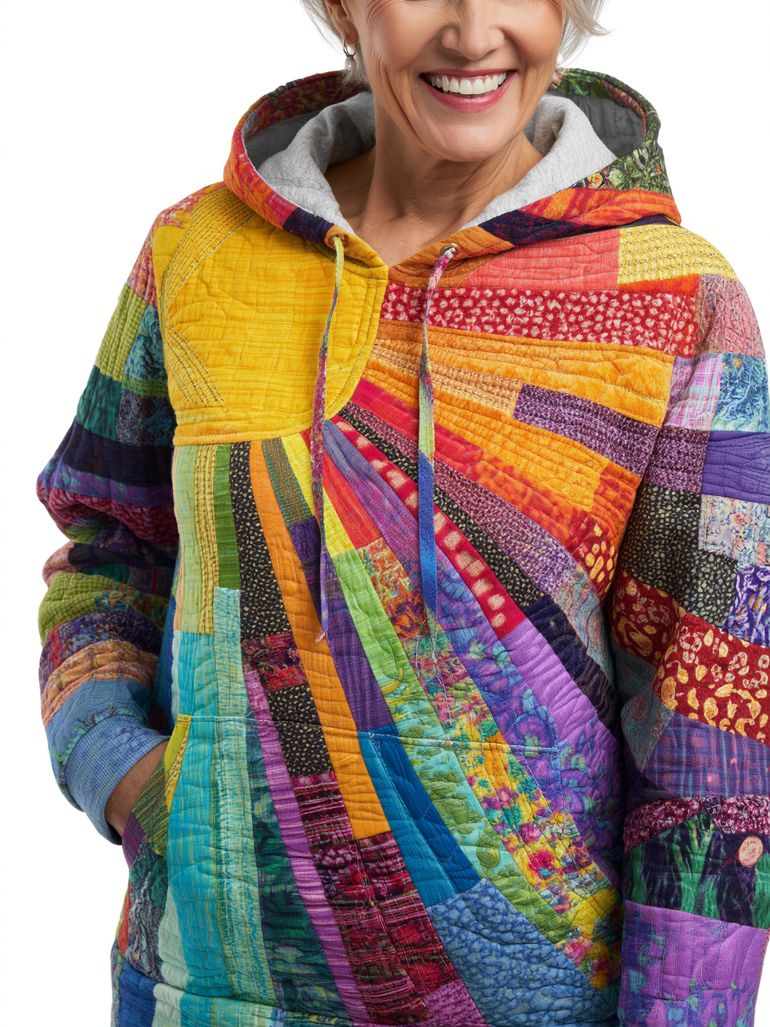 QUINN – BOHEMIAN MULTICOLOR PATCHWORK HOODIE