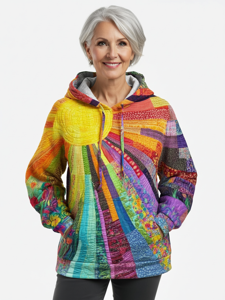 QUINN – BOHEMIAN MULTICOLOR PATCHWORK HOODIE