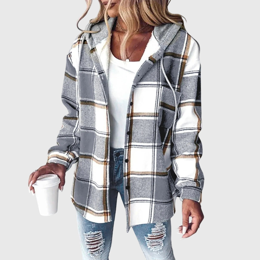 Martina -  Women's Mesh Button Placket Jacket