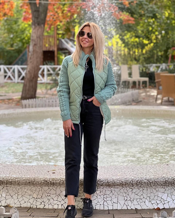 MORFA – STYLISH PATCHWORK KNITTED JACKET