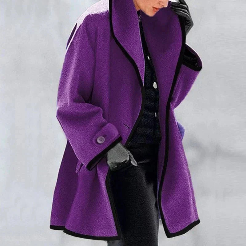 Casey | Elegant Contrast Coat