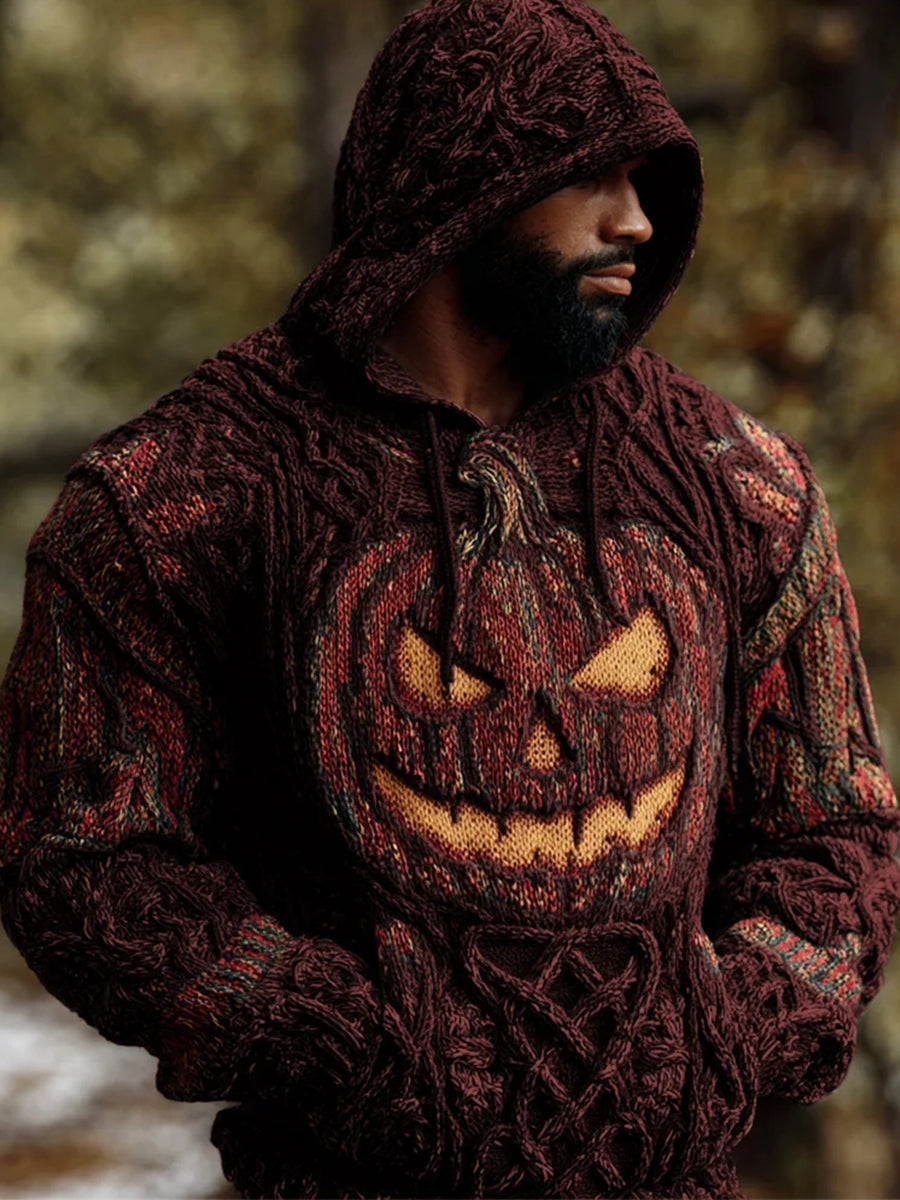 Men's Halloween print hooded sweatshirt