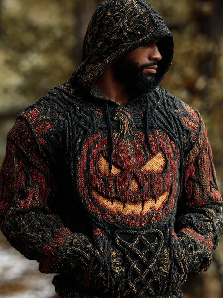 Men's Halloween print hooded sweatshirt